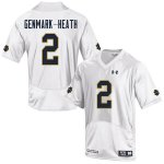 Notre Dame Fighting Irish Men's Jordan Genmark-Heath #2 White Under Armour Authentic Stitched Big & Tall College NCAA Football Jersey ZKW3899UG